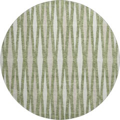 Premium Machine Washable Mayfield AMF881 Green 8' x 8' Round Rug