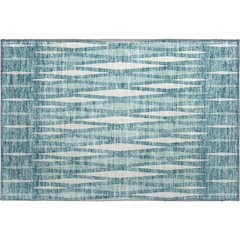 Premium Machine Washable Mayfield AMF881 Teal 1'8" x 2'6" Rug