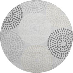 Premium Machine Washable Mayfield AMF882 Gray 8' x 8' Round Rug