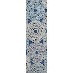 Premium Machine Washable Mayfield AMF882 Navy 2'3" x 7'6" Runner Rug