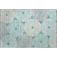 Premium Machine Washable Mayfield AMF882 Teal 1'8" x 2'6" Rug