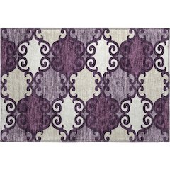 Premium Machine Washable Mayfield AMF883 Eggplant 1'8" x 2'6" Rug
