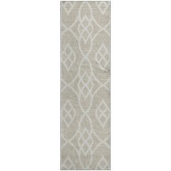 Premium Machine Washable Mayfield AMF884 Beige 2'3" x 7'6" Runner Rug