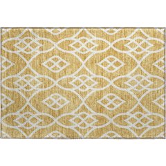 Premium Machine Washable Mayfield AMF884 Gold 1'8" x 2'6" Rug