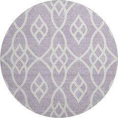 Premium Machine Washable Mayfield AMF884 Lavender 8' x 8' Round Rug