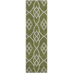 Premium Machine Washable Mayfield AMF884 Olive 2'3" x 7'6" Runner Rug