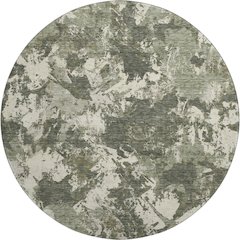 Premium Machine Washable Mayfield AMF885 Olive 8' x 8' Round Rug