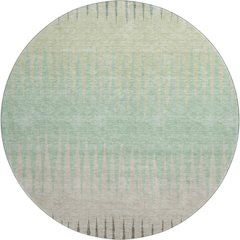 Premium Machine Washable Mayfield AMF886 Aloe 8' x 8' Round Rug