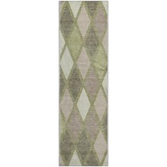 Premium Machine Washable Mayfield AMF887 Aloe 2'3" x 7'6" Runner Rug
