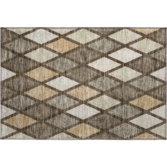 Premium Machine Washable Mayfield AMF887 Brown 1'8" x 2'6" Rug