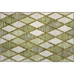 Premium Machine Washable Mayfield AMF887 Olive 1'8" x 2'6" Rug
