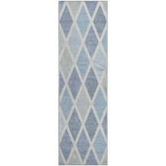 Premium Machine Washable Mayfield AMF887 Sky 2'3" x 7'6" Runner Rug
