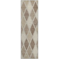 Premium Machine Washable Mayfield AMF887 Taupe 2'3" x 7'6" Runner Rug