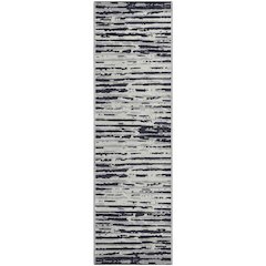 Premium Machine Washable Mayfield AMF888 Black 2'3" x 7'6" Runner Rug