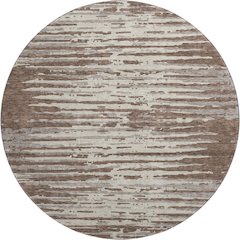 Premium Machine Washable Mayfield AMF888 Brown 8' x 8' Round Rug