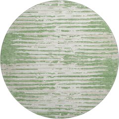 Premium Machine Washable Mayfield AMF888 Green 8' x 8' Round Rug