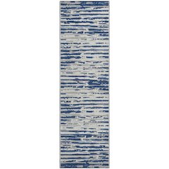 Premium Machine Washable Mayfield AMF888 Navy 2'3" x 7'6" Runner Rug