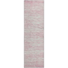 Premium Machine Washable Mayfield AMF888 Pink 2'3" x 7'6" Runner Rug