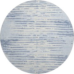 Premium Machine Washable Mayfield AMF888 Sky 8' x 8' Round Rug
