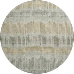 Premium Machine Washable Mayfield AMF889 Beige 8' x 8' Round Rug