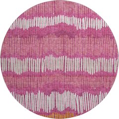 Premium Machine Washable Mayfield AMF889 Blush 8' x 8' Round Rug