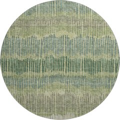 Premium Machine Washable Mayfield AMF889 Green 8' x 8' Round Rug