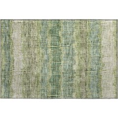 Premium Machine Washable Mayfield AMF889 Green 1'8" x 2'6" Rug