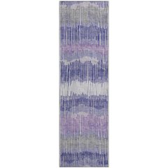 Premium Machine Washable Mayfield AMF889 Purple 2'3" x 7'6" Runner Rug