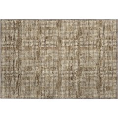 Premium Machine Washable Mayfield AMF890 Brown 1'8" x 2'6" Rug