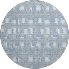 Premium Machine Washable Mayfield AMF890 Sky 8' x 8' Round Rug