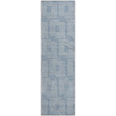 Premium Machine Washable Mayfield AMF890 Sky 2'3" x 7'6" Runner Rug