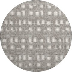 Premium Machine Washable Mayfield AMF890 Taupe 8' x 8' Round Rug