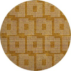 Premium Machine Washable Mayfield AMF890 Terracotta 8' x 8' Round Rug