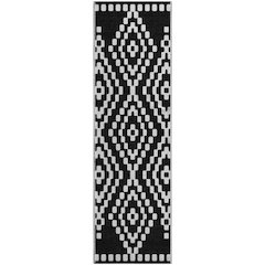 Premium Machine Washable Mayfield AMF891 Black 2'3" x 7'6" Runner Rug