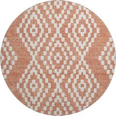 Premium Machine Washable Mayfield AMF891 Salmon 8' x 8' Round Rug