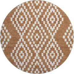 Premium Machine Washable Mayfield AMF891 Terracotta 8' x 8' Round Rug