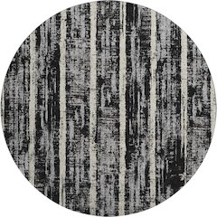 Premium Machine Washable Mayfield AMF892 Black 8' x 8' Round Rug