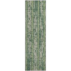 Premium Machine Washable Mayfield AMF892 Green 2'3" x 7'6" Runner Rug