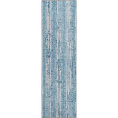 Premium Machine Washable Mayfield AMF892 Sky 2'3" x 7'6" Runner Rug