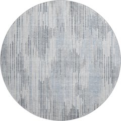 Premium Machine Washable Mayfield AMF893 Gray 8' x 8' Round Rug