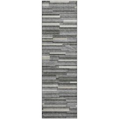 Premium Machine Washable Mayfield AMF894 Gray 2'3" x 7'6" Runner Rug