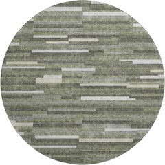 Premium Machine Washable Mayfield AMF894 Olive 8' x 8' Round Rug
