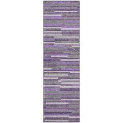 Premium Machine Washable Mayfield AMF894 Purple 2'3" x 7'6" Runner Rug