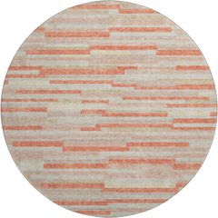 Premium Machine Washable Mayfield AMF894 Salmon 8' x 8' Round Rug