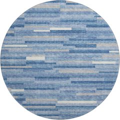 Premium Machine Washable Mayfield AMF894 Sky 8' x 8' Round Rug