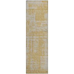Premium Machine Washable Mayfield AMF895 Gold 2'3" x 7'6" Runner Rug