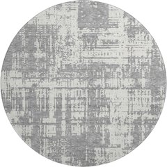 Premium Machine Washable Mayfield AMF895 Gray 8' x 8' Round Rug