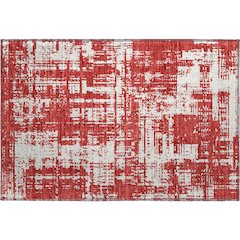 Premium Machine Washable Mayfield AMF895 Red 1'8" x 2'6" Rug