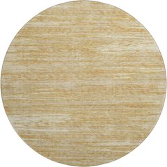 Premium Machine Washable Mayfield AMF896 Gold 8' x 8' Round Rug