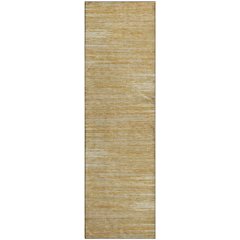 Premium Machine Washable Mayfield AMF896 Gold 2'3" x 7'6" Runner Rug
